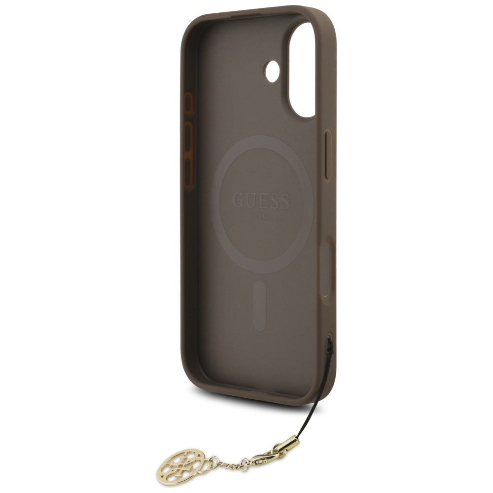 MagSafe-kotelo Apple iPhone 17:lle, Guess, 4G Charm Cradle, Ruskea