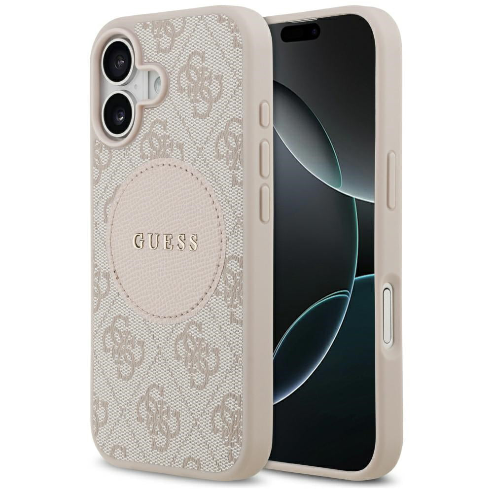 MagSafe-kotelo Apple iPhone 17:lle, Guess, 4G Circle Classic Logo, Pinkki