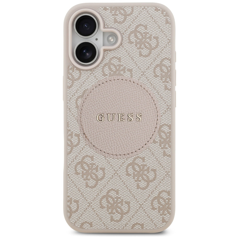 MagSafe-kotelo Apple iPhone 17:lle, Guess, 4G Circle Classic Logo, Pinkki