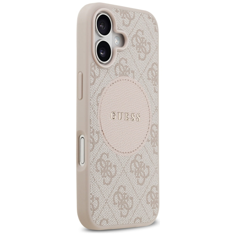 MagSafe-kotelo Apple iPhone 17:lle, Guess, 4G Circle Classic Logo, Pinkki