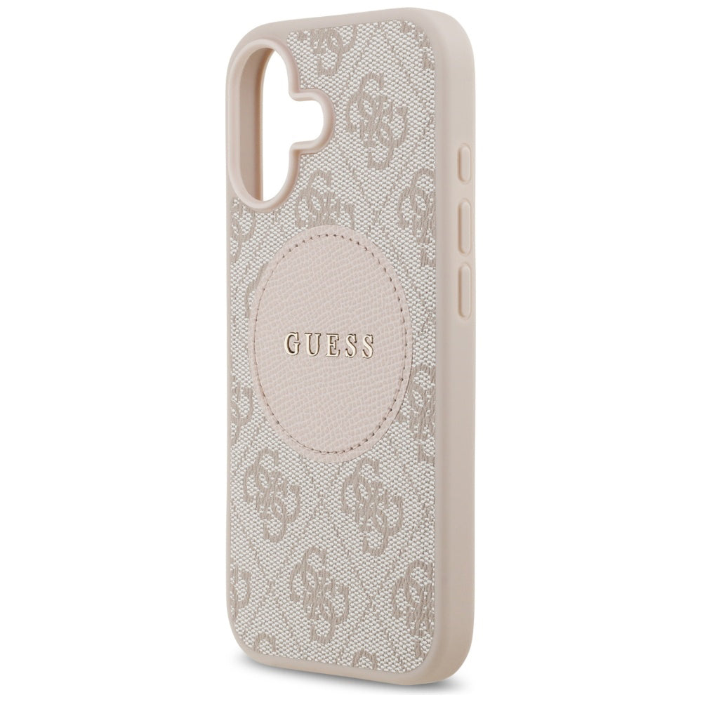 MagSafe-kotelo Apple iPhone 17:lle, Guess, 4G Circle Classic Logo, Pinkki