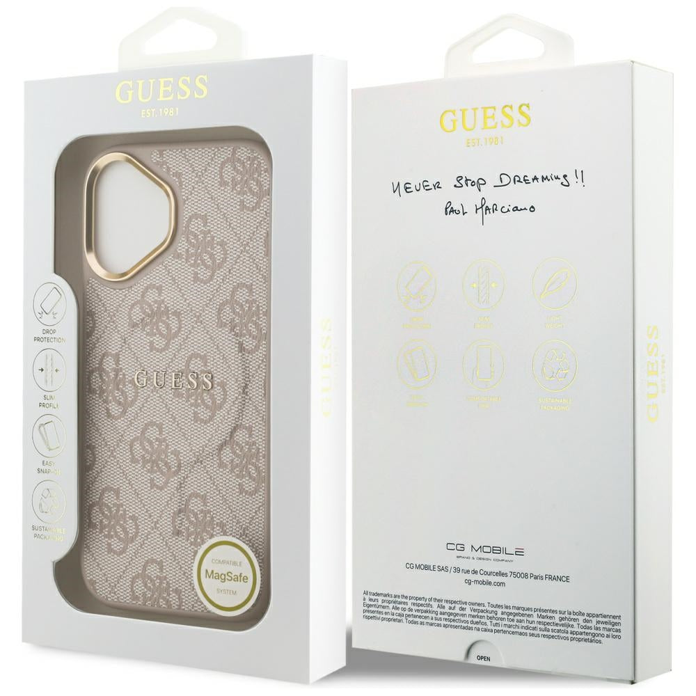 MagSafe-kotelo Apple iPhone 17:lle, Guess, 4G Classic, Pinkki