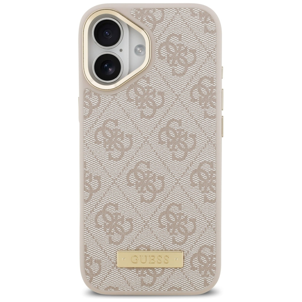 MagSafe-kotelo Apple iPhone 17:lle, Guess, 4G Logo Plate, Pinkki