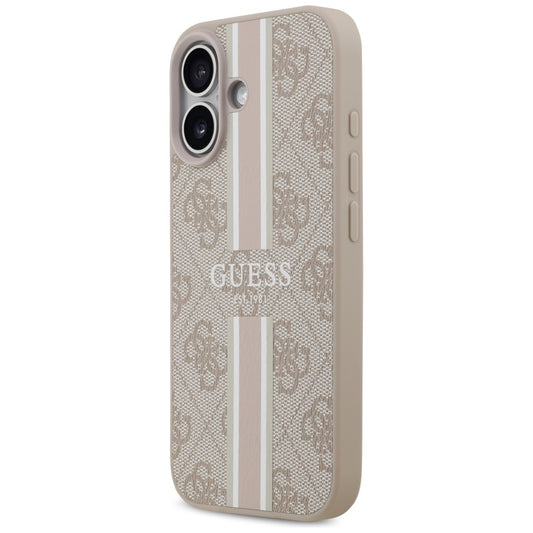 MagSafe-kotelo Apple iPhone 17:lle, Guess, 4G Printed Stripes, Pinkki