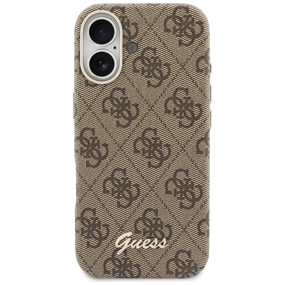 MagSafe-kotelo Apple iPhone 17:lle, Guess, 4G Script Logo, Ruskea