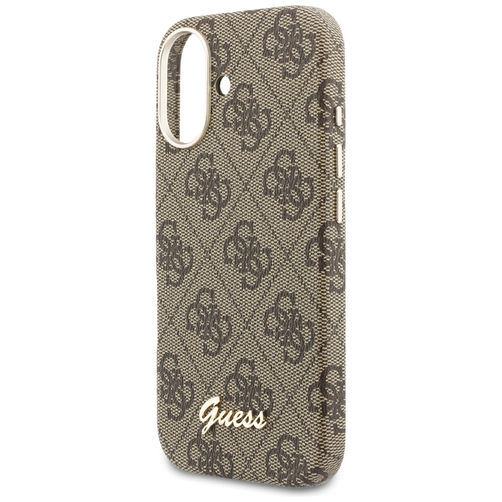MagSafe-kotelo Apple iPhone 17:lle, Guess, 4G Script Logo, Ruskea