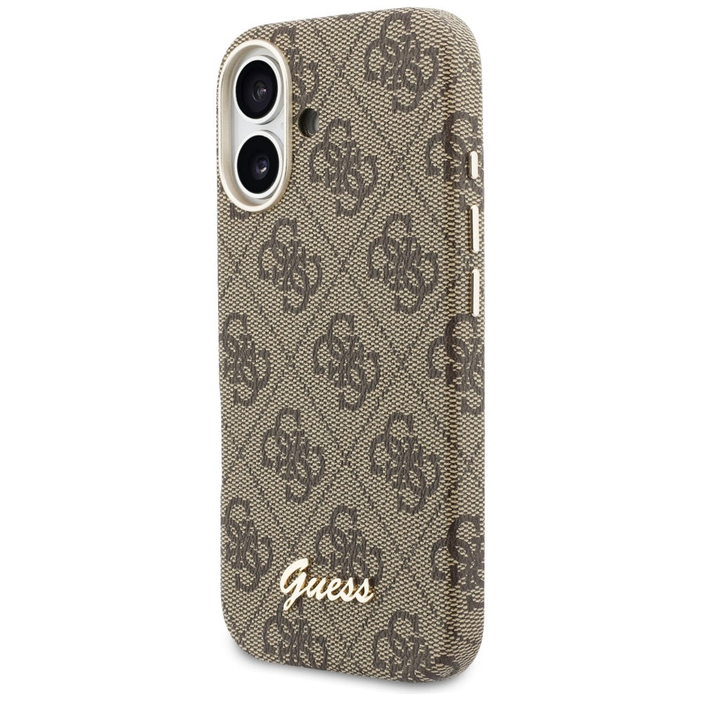 MagSafe-kotelo Apple iPhone 17:lle, Guess, 4G Script Logo, Ruskea