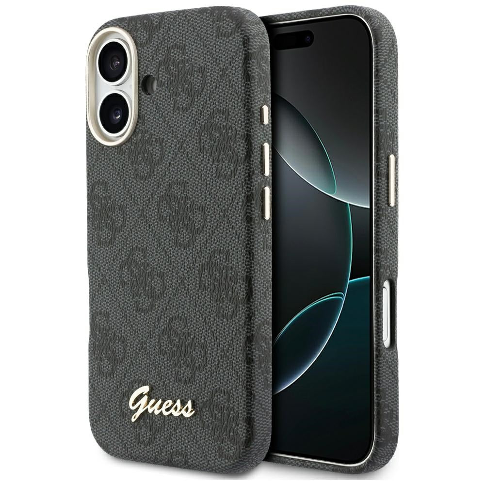 MagSafe-kotelo Apple iPhone 17:lle, Guess, 4G Script Logo, Musta