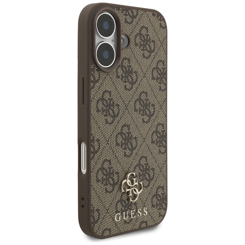 MagSafe Case for Apple iPhone 17, Guess, 4G Small and Classic Logo, Brown