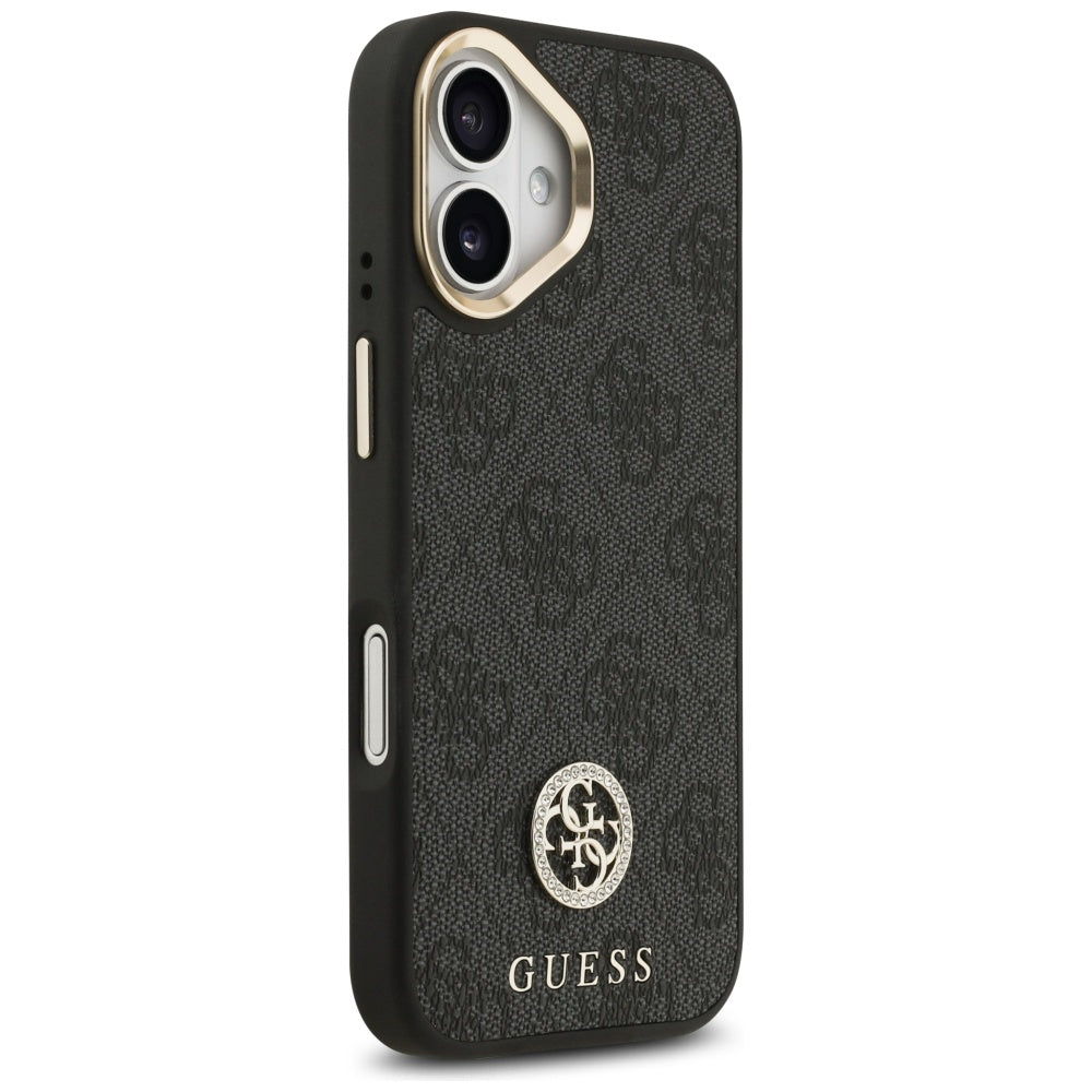 MagSafe-kotelo Apple iPhone 17:lle, Guess, 4G Strass -logo isolla hihnalla, musta