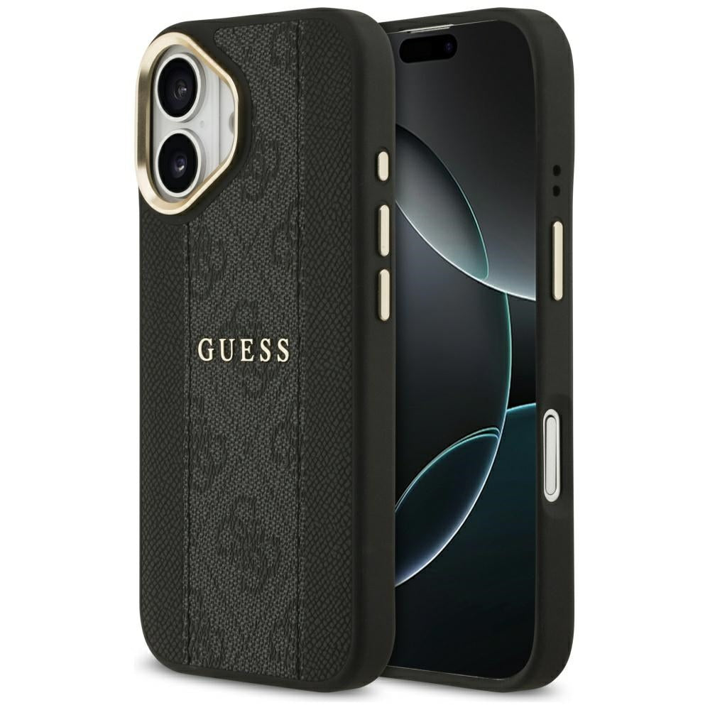 MagSafe-kotelo Apple iPhone 17:lle, Guess, 4G Stripe, Musta