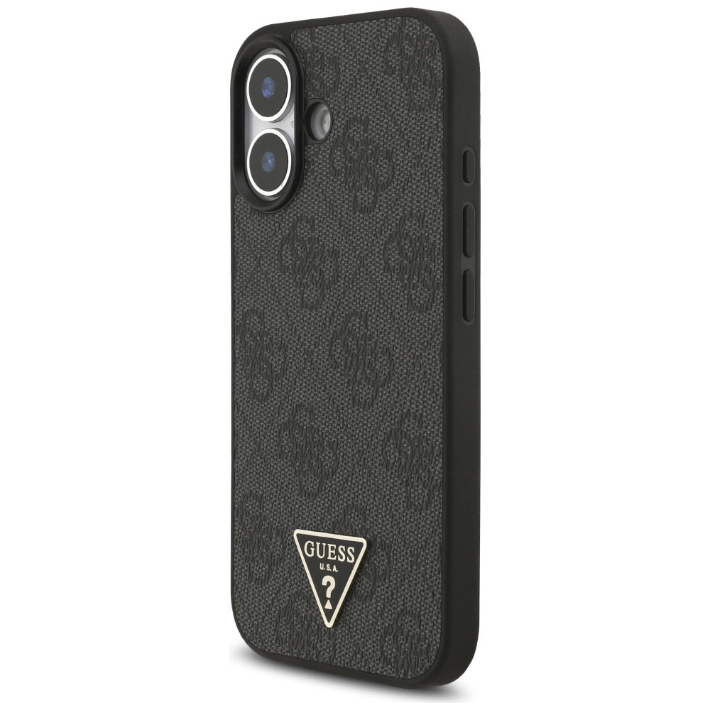 MagSafe-kotelo Apple iPhone 17:lle, Guess, 4G Triangle -logo ja naruremmi, musta