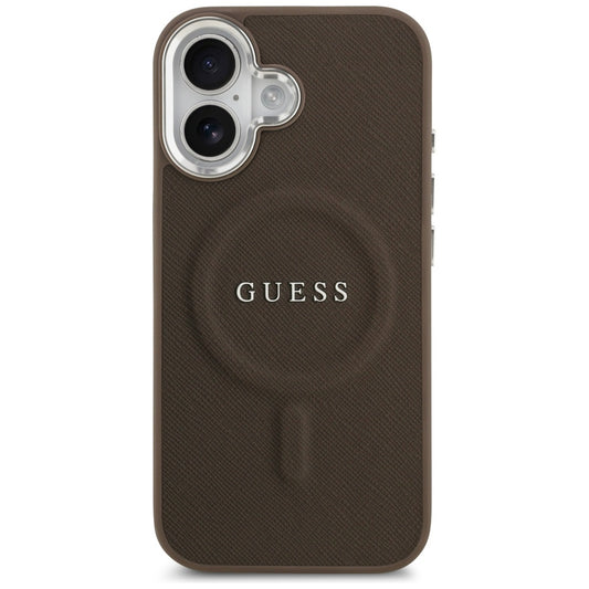 MagSafe-kotelo Apple iPhone 17:lle, Guess, Classic Logo, Ruskea