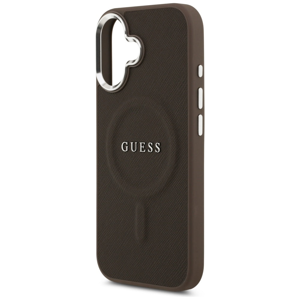MagSafe-kotelo Apple iPhone 17:lle, Guess, Classic Logo, Ruskea