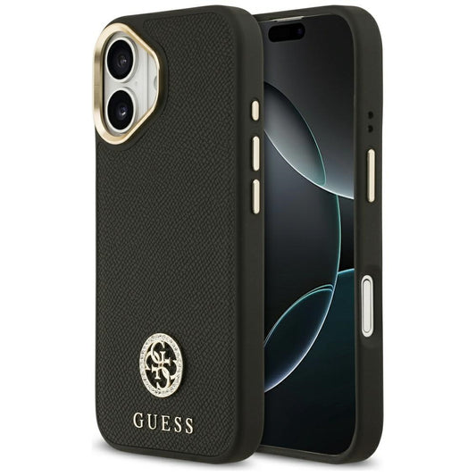 MagSafe-kotelo Apple iPhone 17:lle, Guess, Grained Strass Logo, Musta