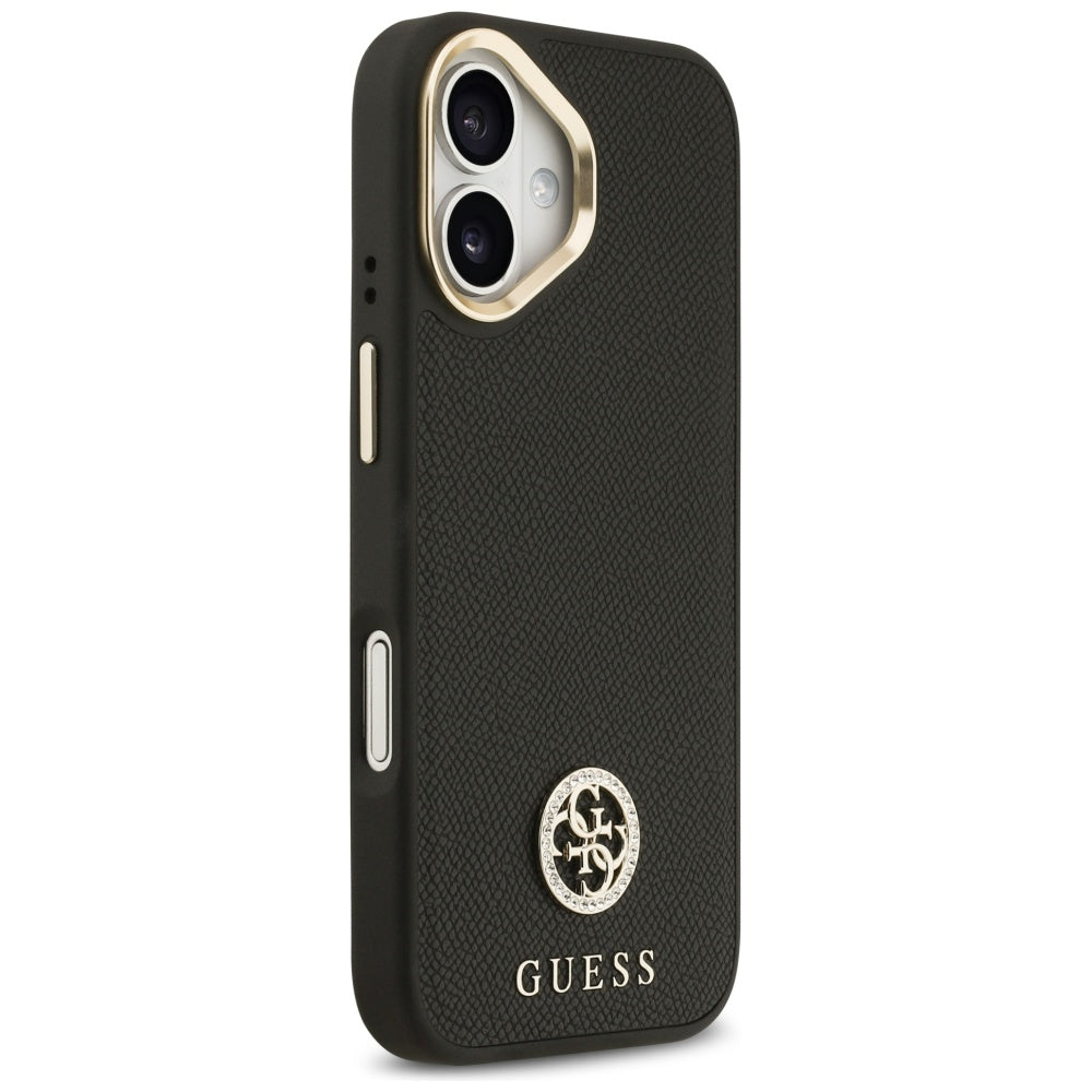 MagSafe-kotelo Apple iPhone 17:lle, Guess, Grained Strass Logo, Musta