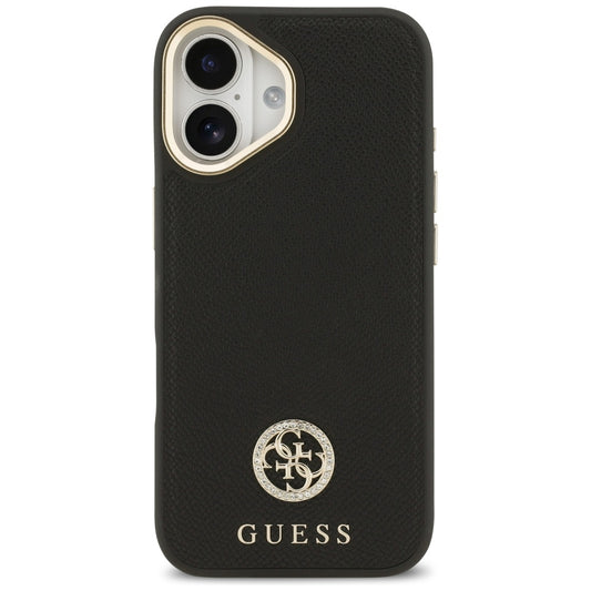 MagSafe-kotelo Apple iPhone 17:lle, Guess, Grained Strass Logo, Musta