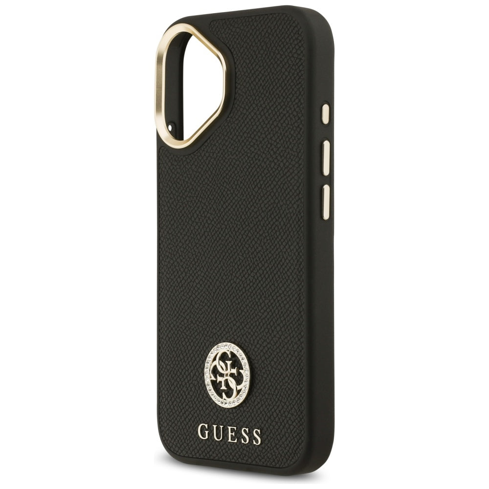 MagSafe-kotelo Apple iPhone 17:lle, Guess, Grained Strass Logo, Musta