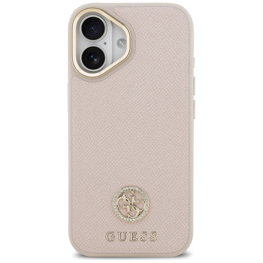 MagSafe-kotelo Apple iPhone 17:lle, Guess, Grained Strass Logo, Pinkki