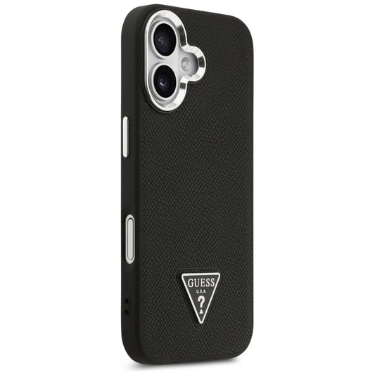 MagSafe-kotelo Apple iPhone 17:lle, Guess, Grained Triangle Logo, Musta