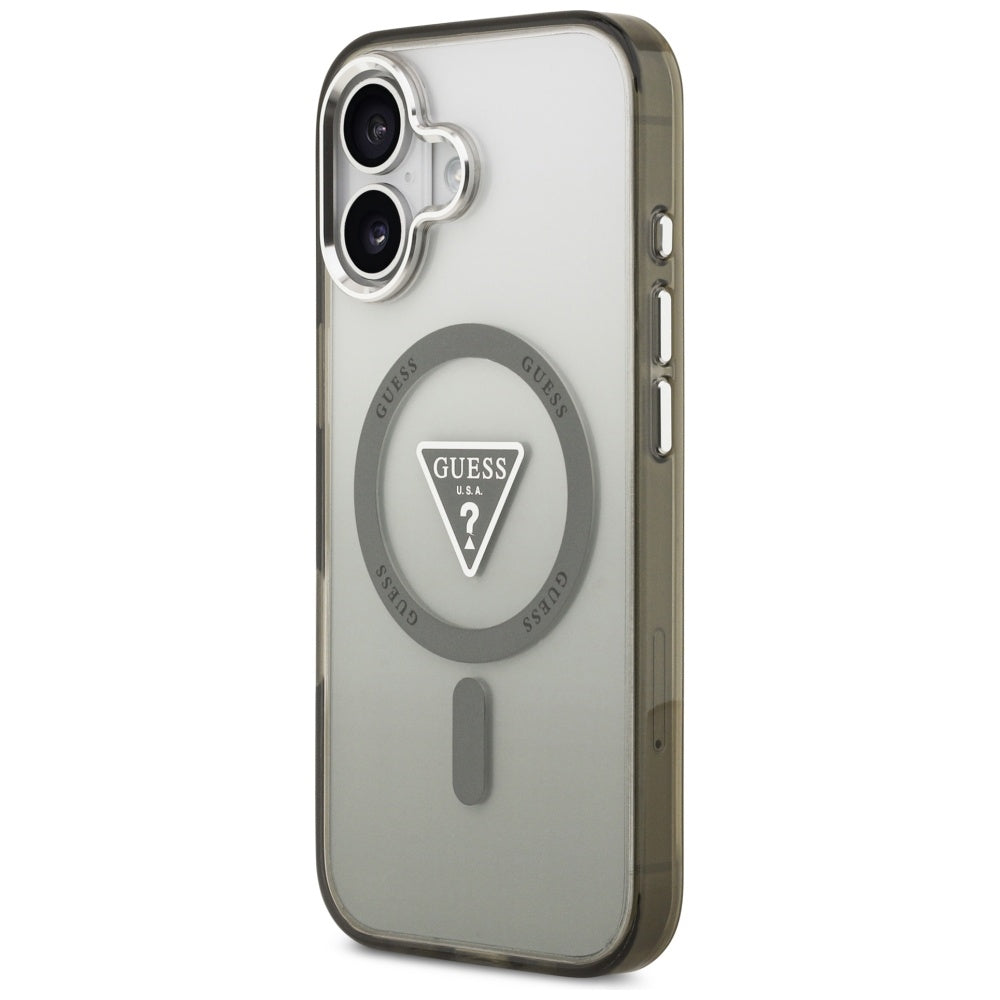 MagSafe-kotelo Apple iPhone 17:lle, Guess, IML Gradient Triangle -logo, Hopeanvihreä