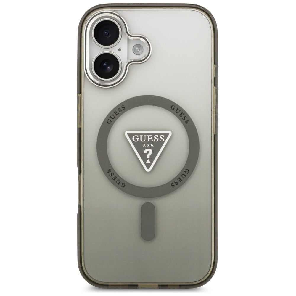 MagSafe-kotelo Apple iPhone 17:lle, Guess, IML Gradient Triangle -logo, Hopeanvihreä