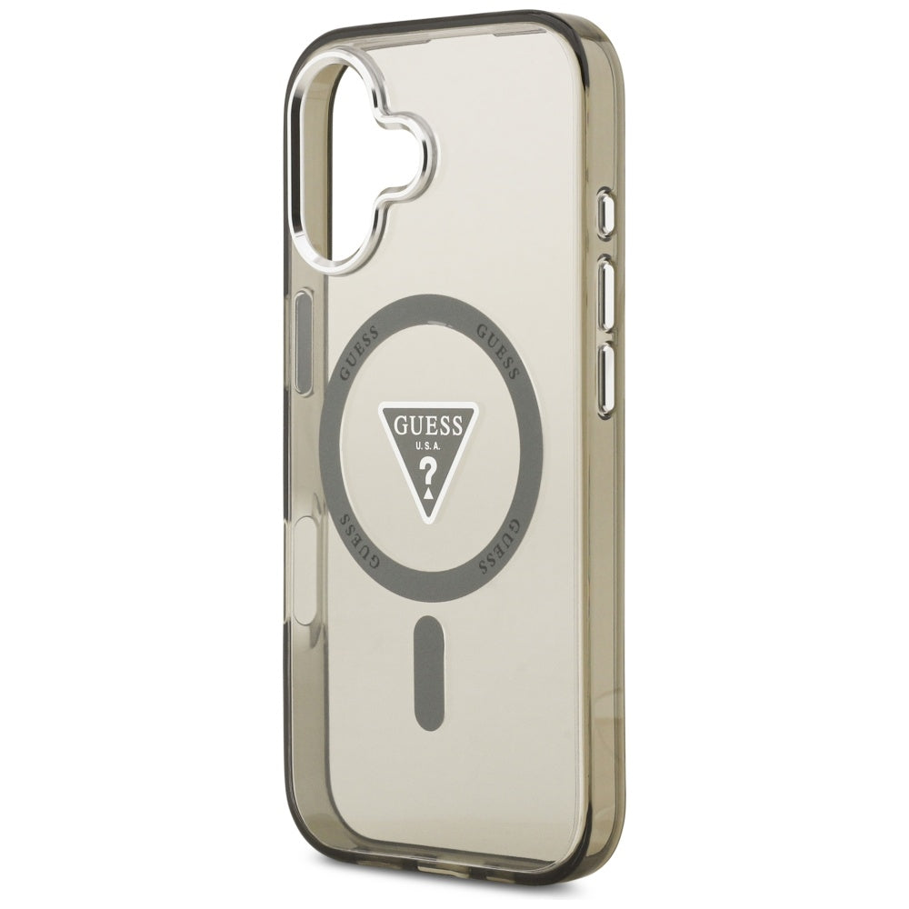 MagSafe-kotelo Apple iPhone 17:lle, Guess, IML Gradient Triangle -logo, Hopeanvihreä