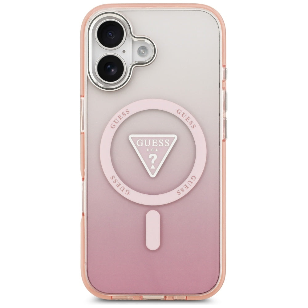 MagSafe-kotelo Apple iPhone 17:lle, Guess, IML Gradient Triangle -logo, Pinkki