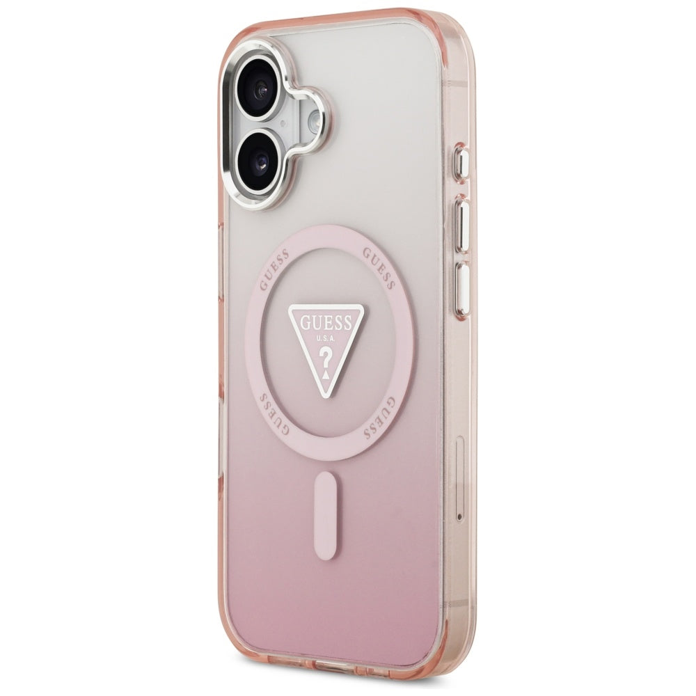 MagSafe-kotelo Apple iPhone 17:lle, Guess, IML Gradient Triangle -logo, Pinkki