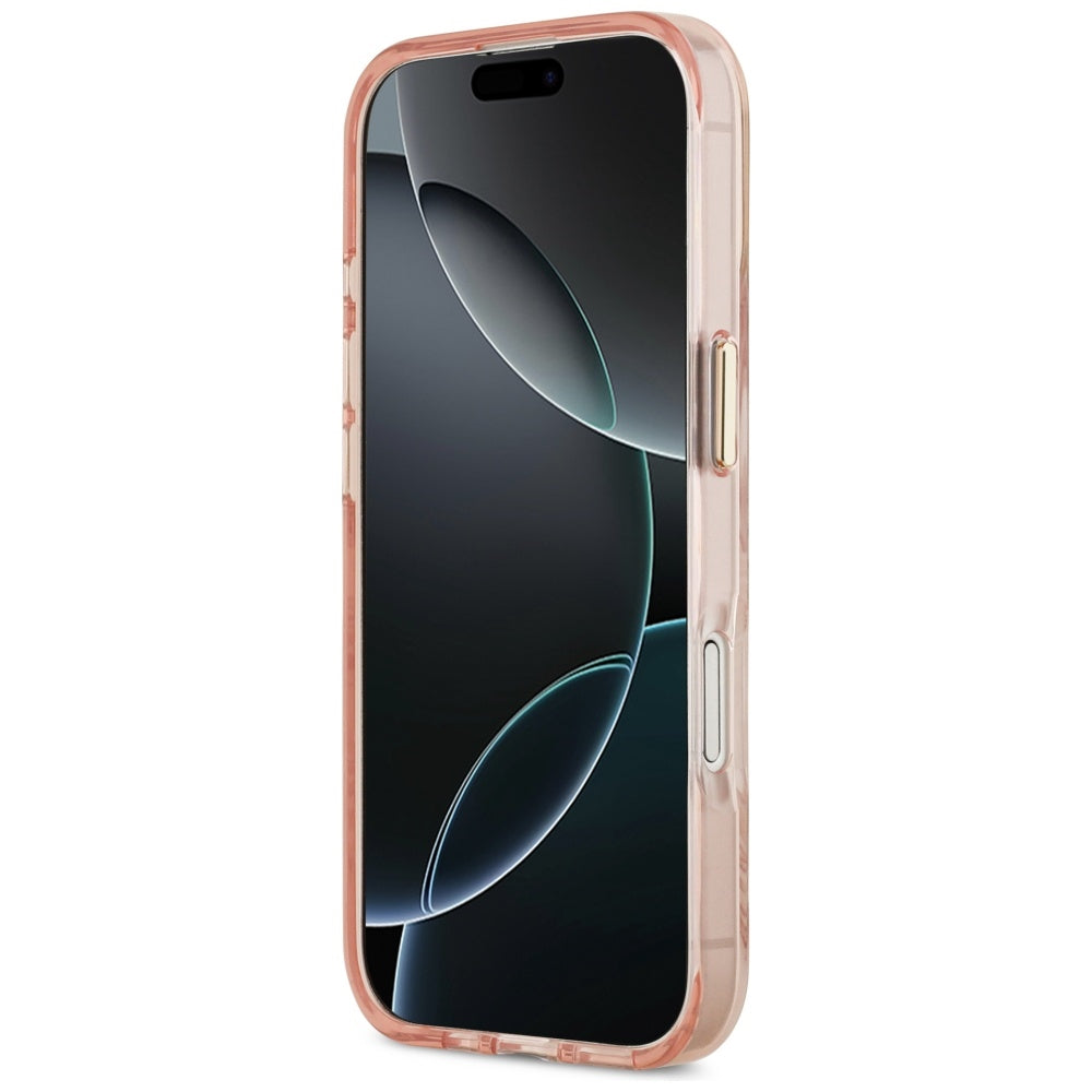 MagSafe-kotelo Apple iPhone 17:lle, Guess, Jungle Tonal Triangle, Pinkki