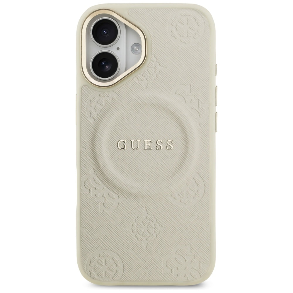 MagSafe-kotelo Apple iPhone 17:lle, Guess, Peony Hot Stamp, Beige