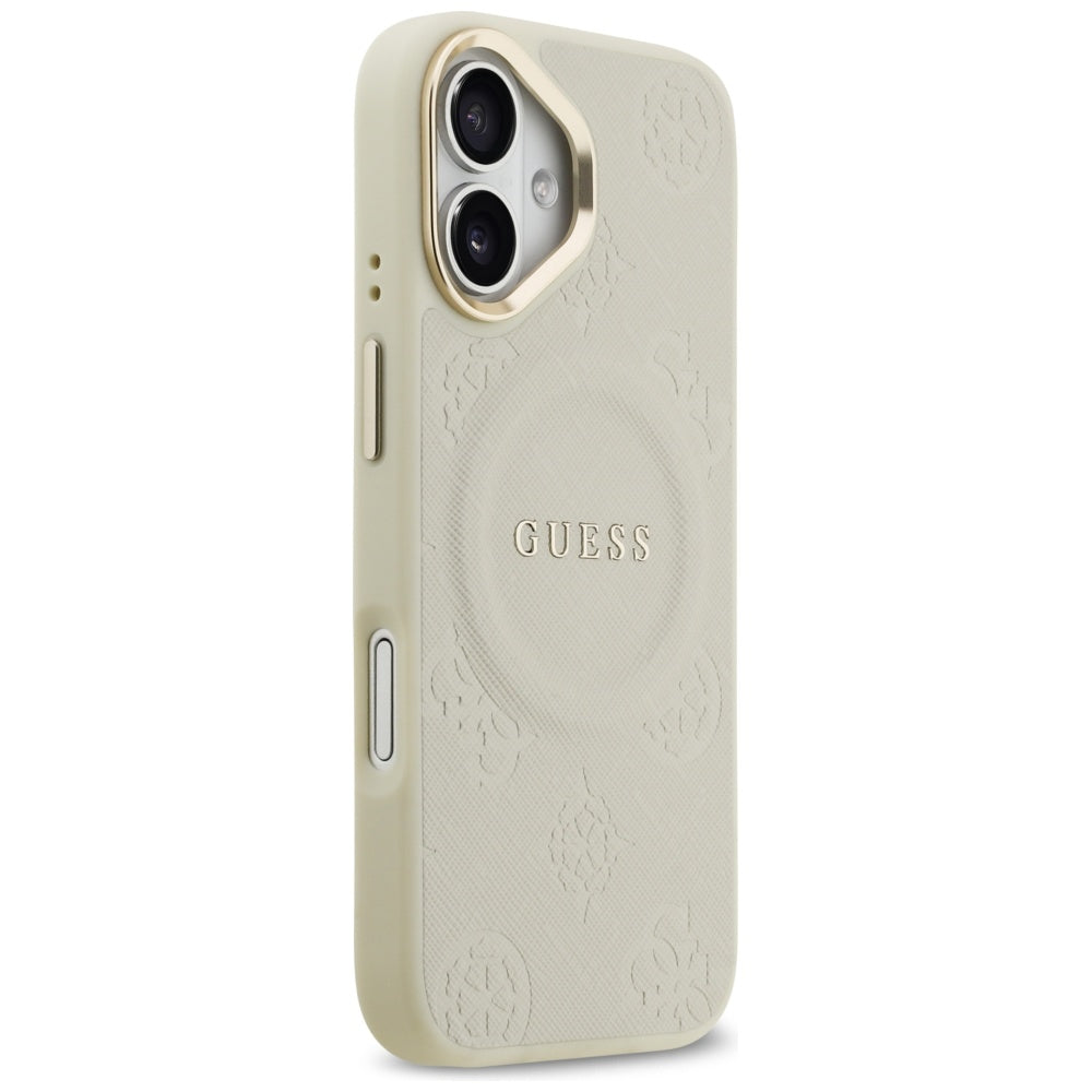 MagSafe-kotelo Apple iPhone 17:lle, Guess, Peony Hot Stamp, Beige
