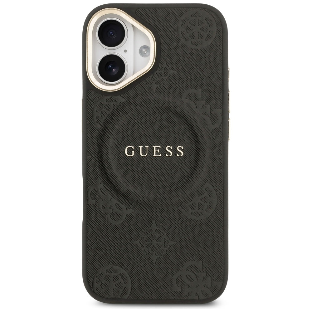 MagSafe-kotelo Apple iPhone 17:lle, Guess, Peony Hot Stamp, Musta