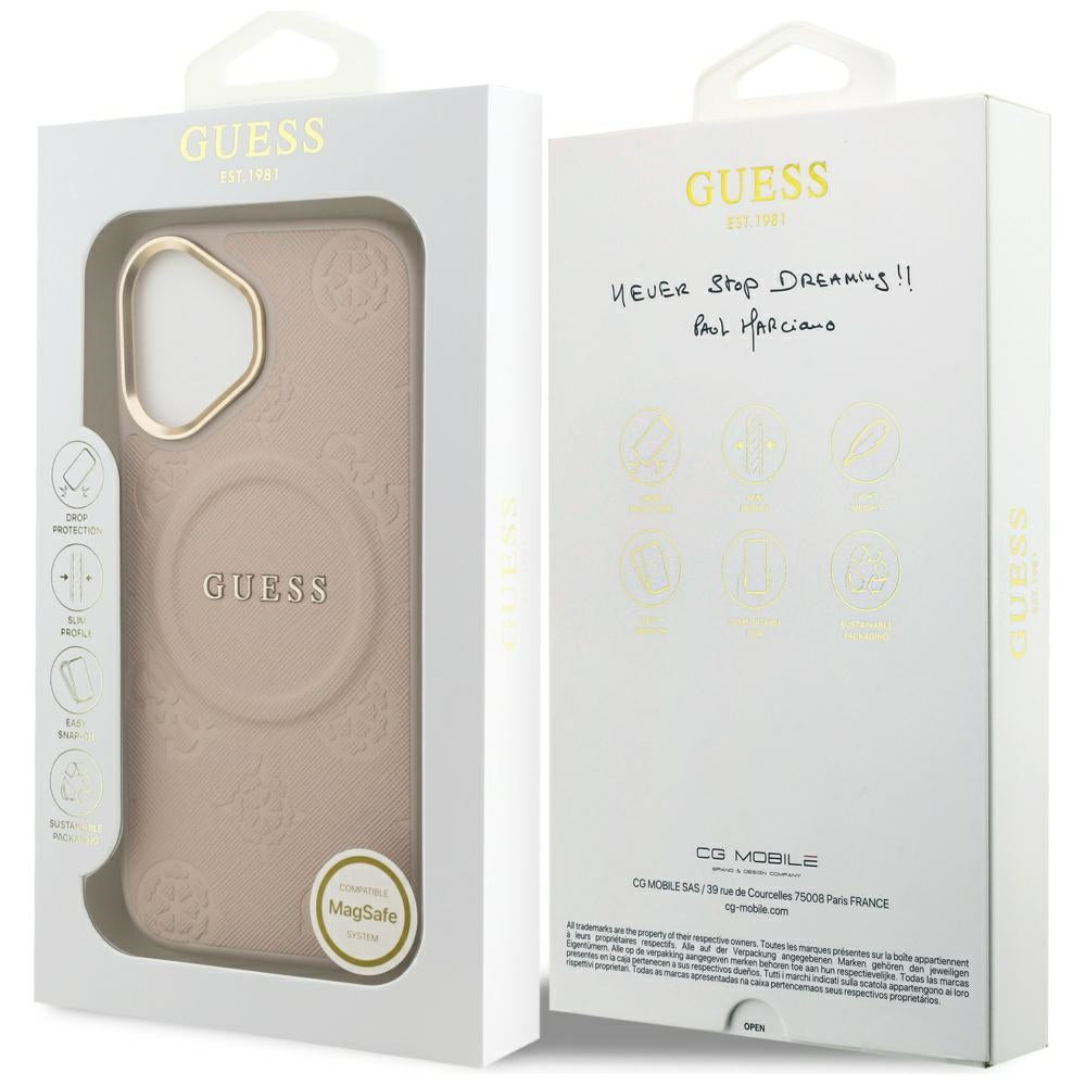 MagSafe-kotelo Apple iPhone 17:lle, Guess, Peony Hot Stamp, Pinkki