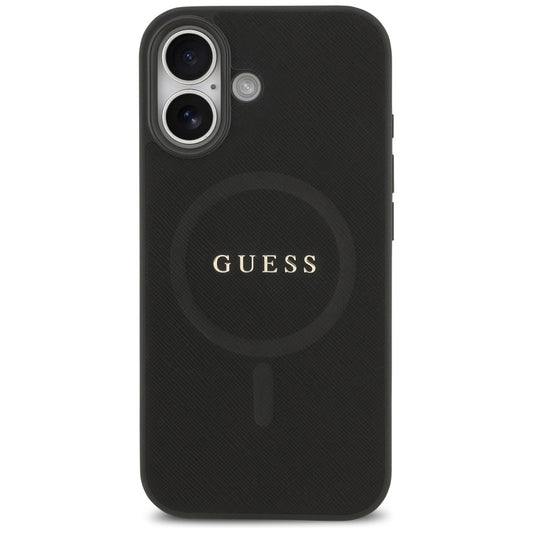MagSafe-kotelo Apple iPhone 17:lle, Guess, Saffiano Classic Logo, Musta