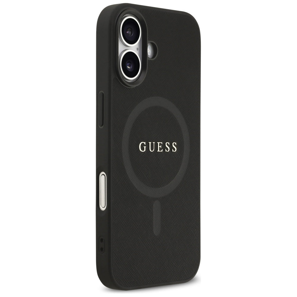 MagSafe-kotelo Apple iPhone 17:lle, Guess, Saffiano Classic Logo, Musta