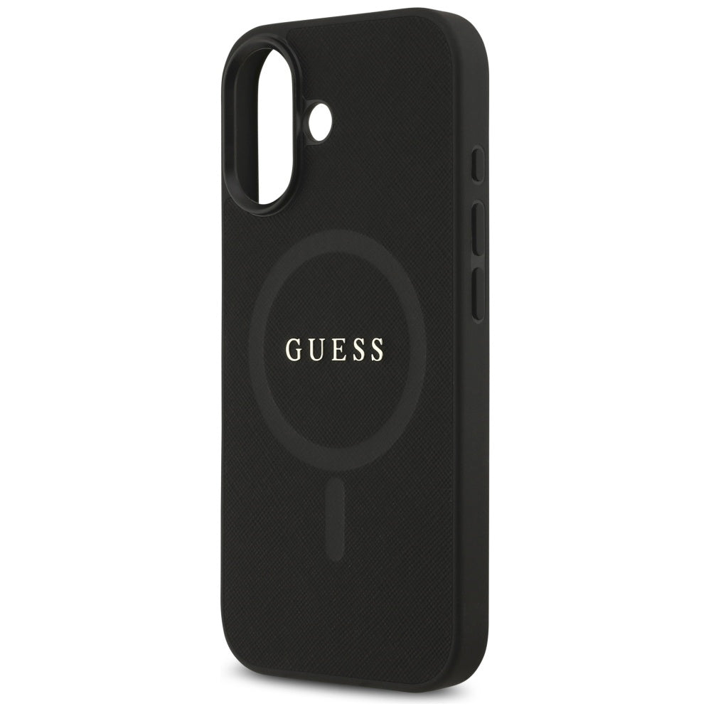 MagSafe-kotelo Apple iPhone 17:lle, Guess, Saffiano Classic Logo, Musta