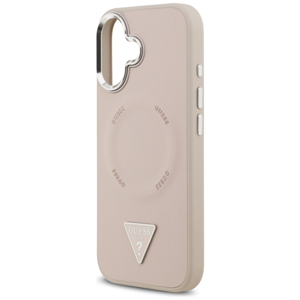 MagSafe-kotelo Apple iPhone 17:lle, Guess, Triangle Logo, Hopeanpunainen