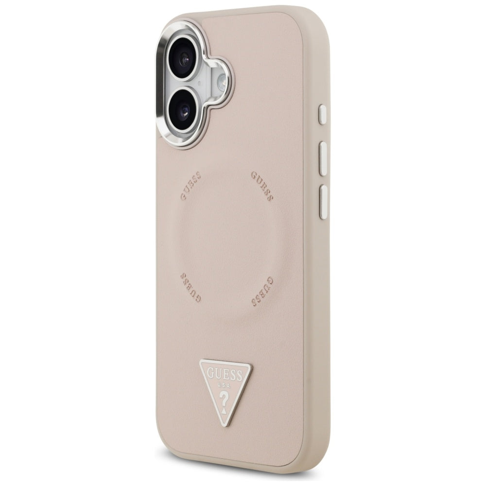 MagSafe-kotelo Apple iPhone 17:lle, Guess, Triangle Logo, Hopeanpunainen