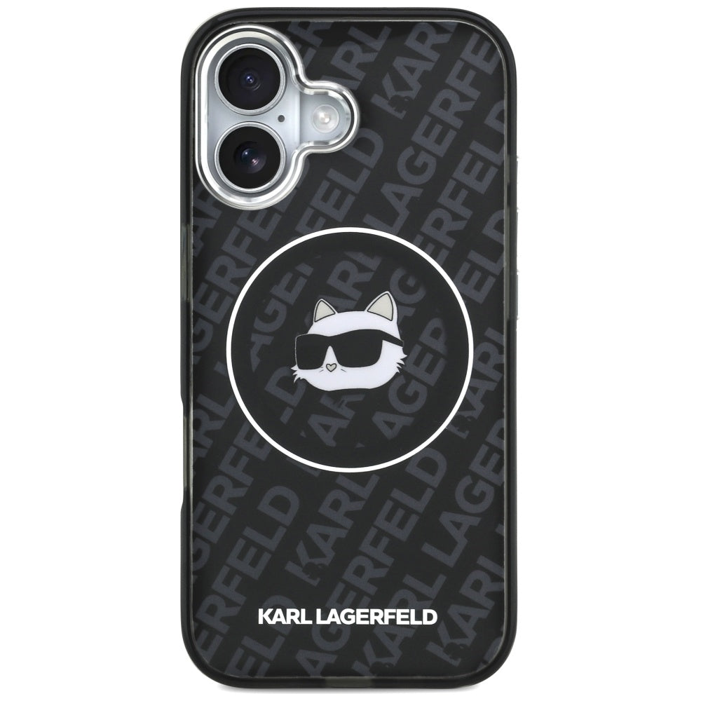 MagSafe-kotelo Apple iPhone 17:lle, Karl Lagerfeld, IML Choupette's Head, Musta