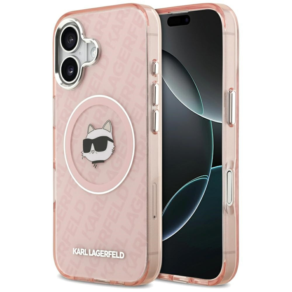 MagSafe-kotelo Apple iPhone 17:lle, Karl Lagerfeld, IML Choupette's Head, Pinkki