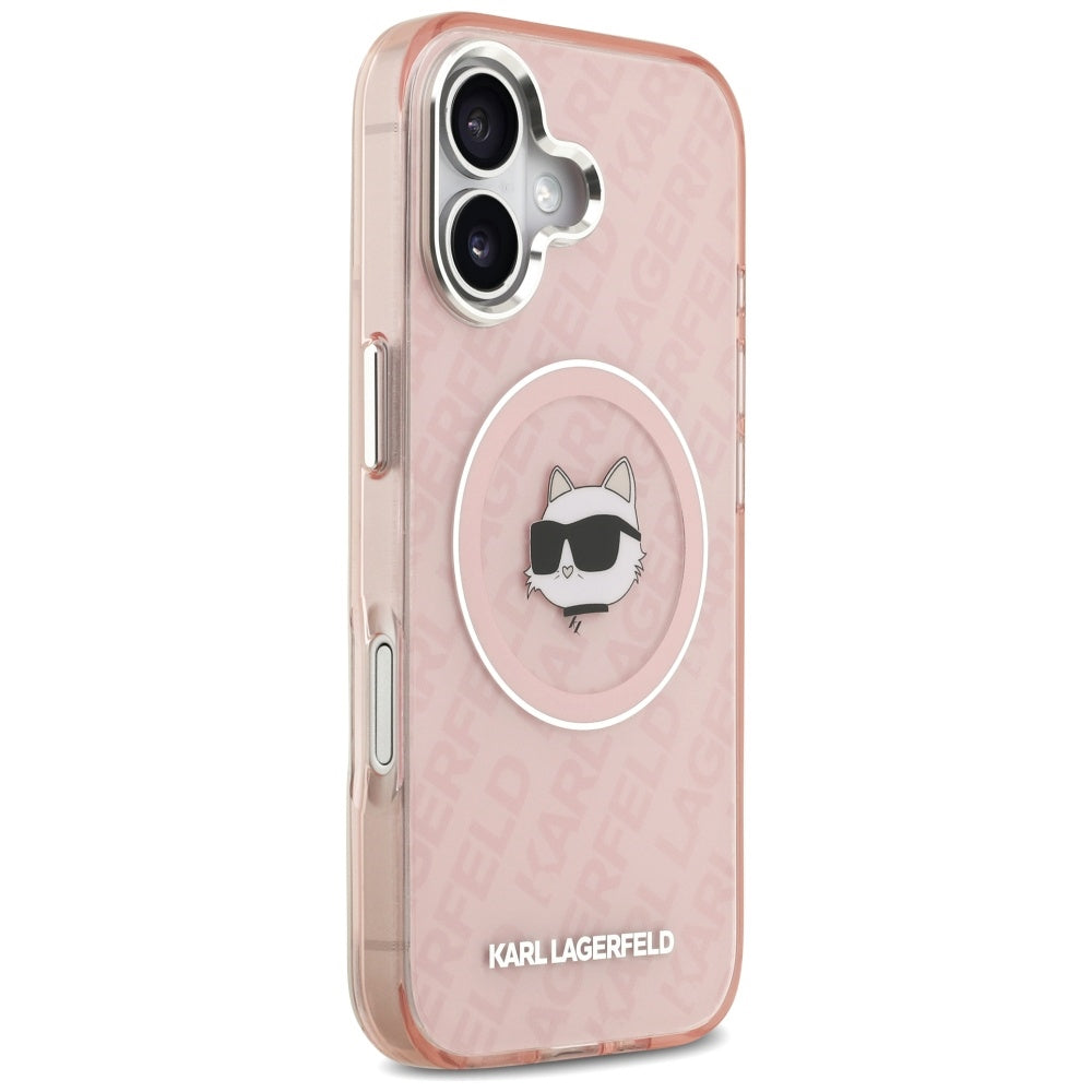 MagSafe-kotelo Apple iPhone 17:lle, Karl Lagerfeld, IML Choupette's Head, Pinkki