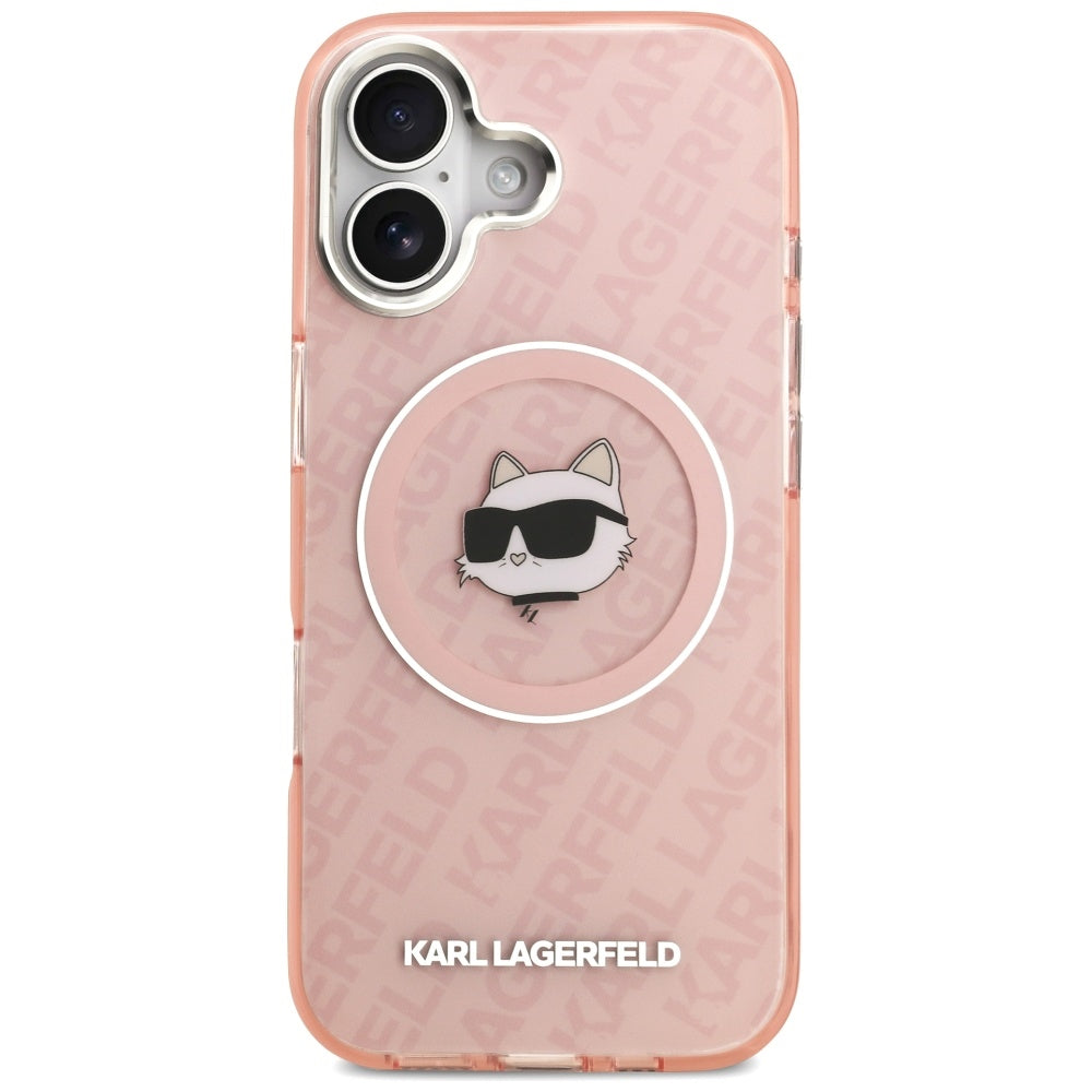 MagSafe-kotelo Apple iPhone 17:lle, Karl Lagerfeld, IML Choupette's Head, Pinkki