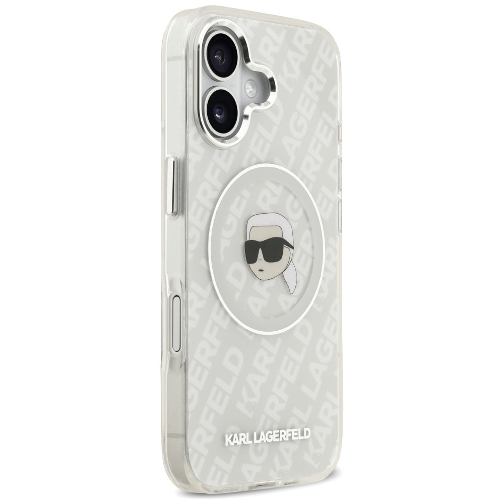 MagSafe-kotelo Apple iPhone 17:lle, Karl Lagerfeld, IML Karl`s Head, Harmaa