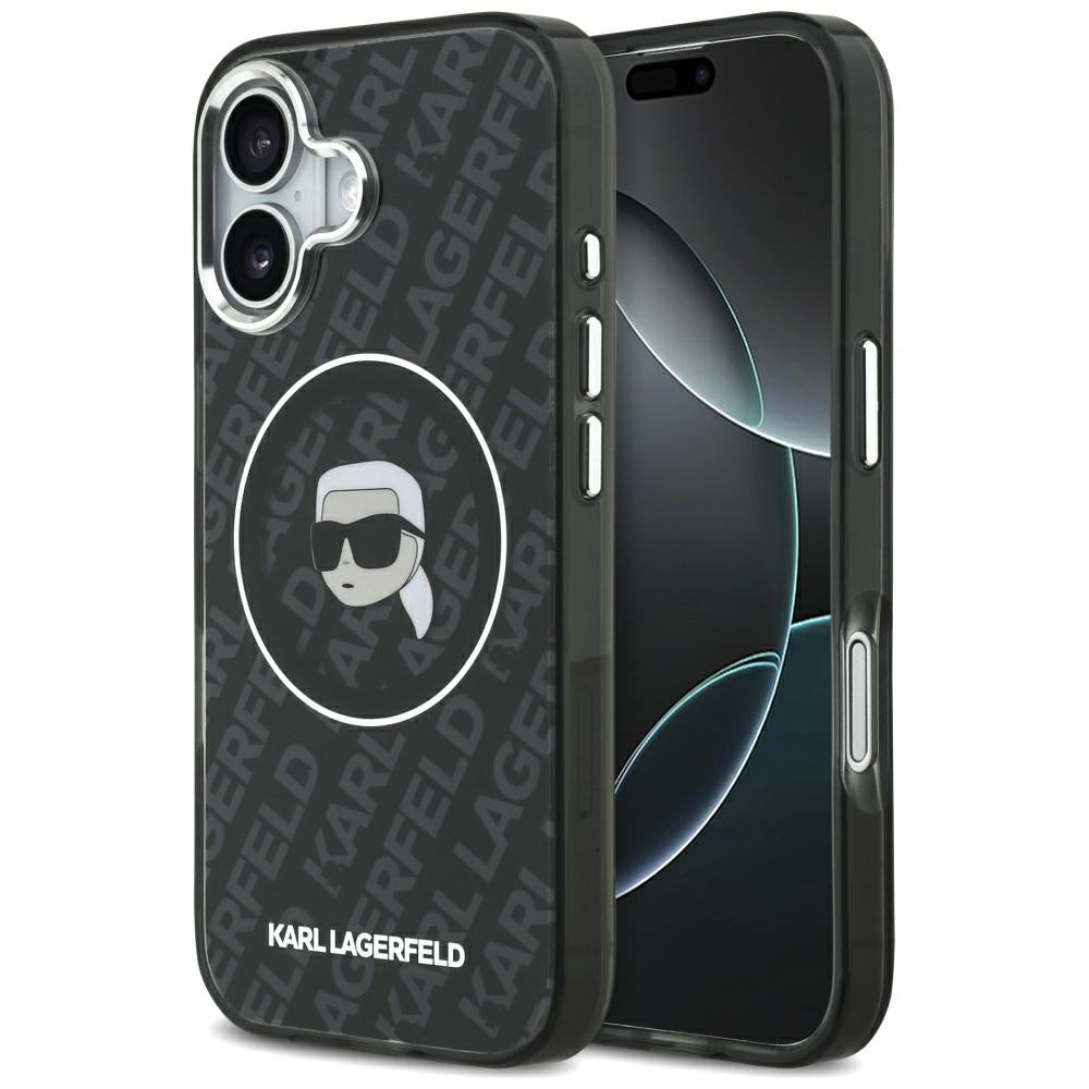 MagSafe-kotelo Apple iPhone 17:lle, Karl Lagerfeld, IML Karl`s Head, Musta