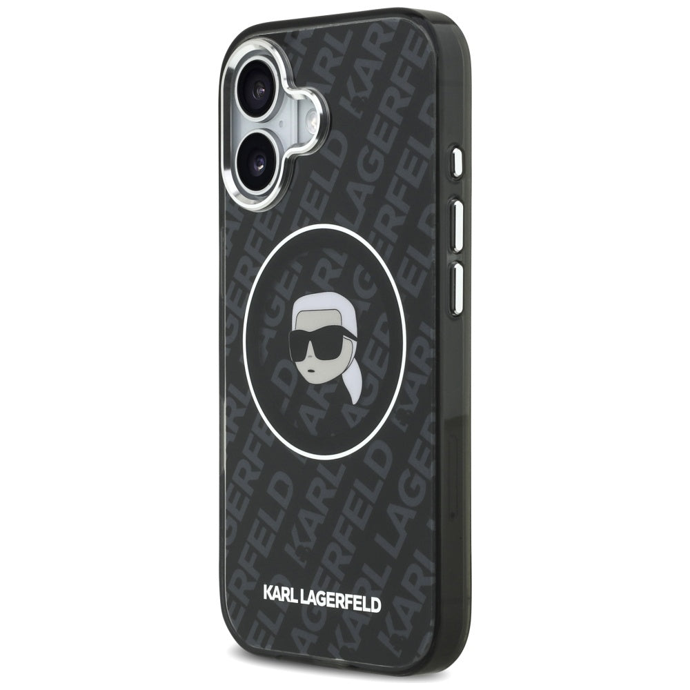 MagSafe-kotelo Apple iPhone 17:lle, Karl Lagerfeld, IML Karl`s Head, Musta
