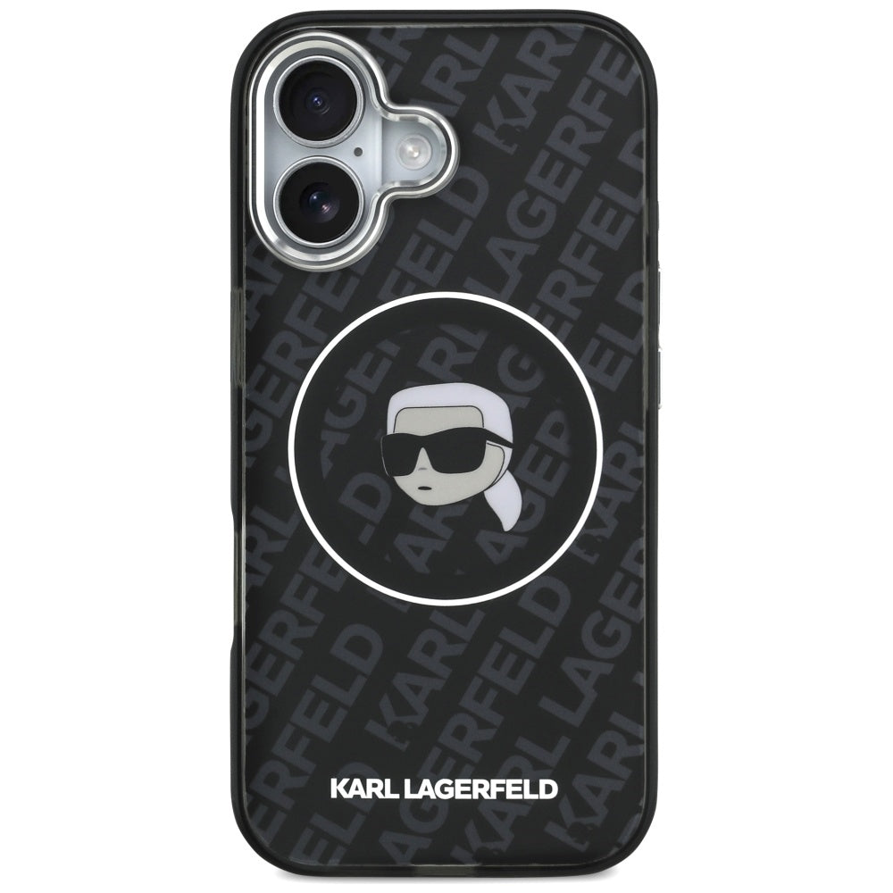 MagSafe-kotelo Apple iPhone 17:lle, Karl Lagerfeld, IML Karl`s Head, Musta