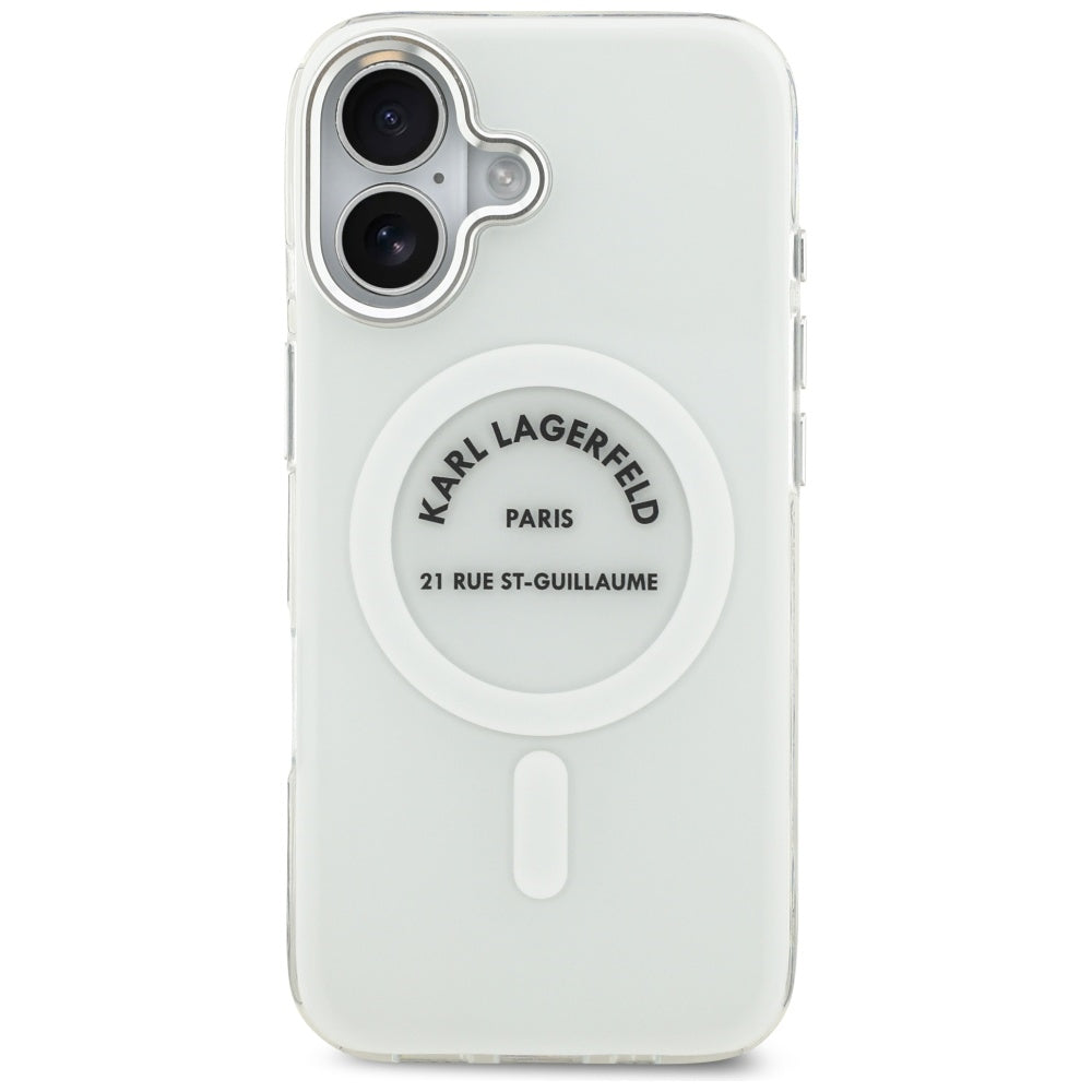 MagSafe-kotelo Apple iPhone 17:lle, Karl Lagerfeld, IML Logo RSG, Läpinäkyvä