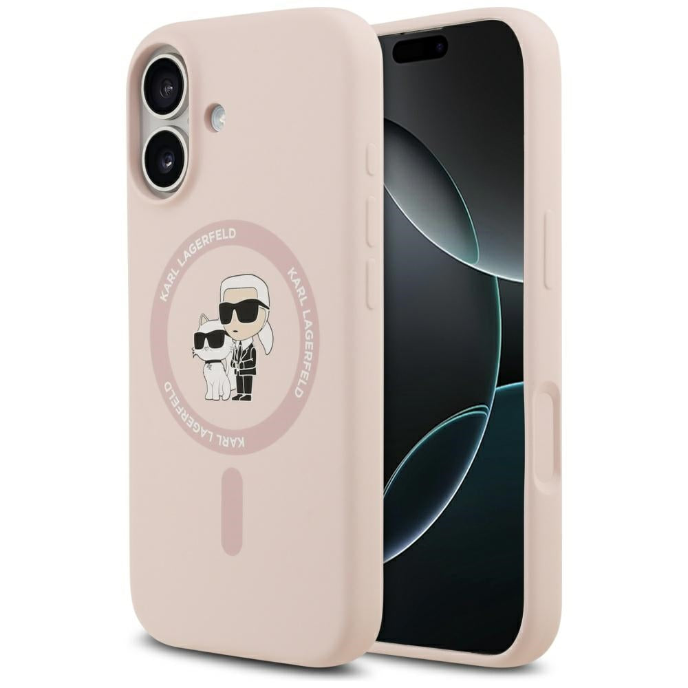MagSafe-kotelo Apple iPhone 17:lle, Karl Lagerfeld, Ring Karl & Choupette, Pinkki
