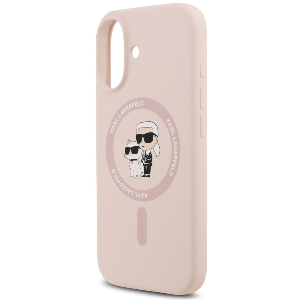 MagSafe-kotelo Apple iPhone 17:lle, Karl Lagerfeld, Ring Karl & Choupette, Pinkki
